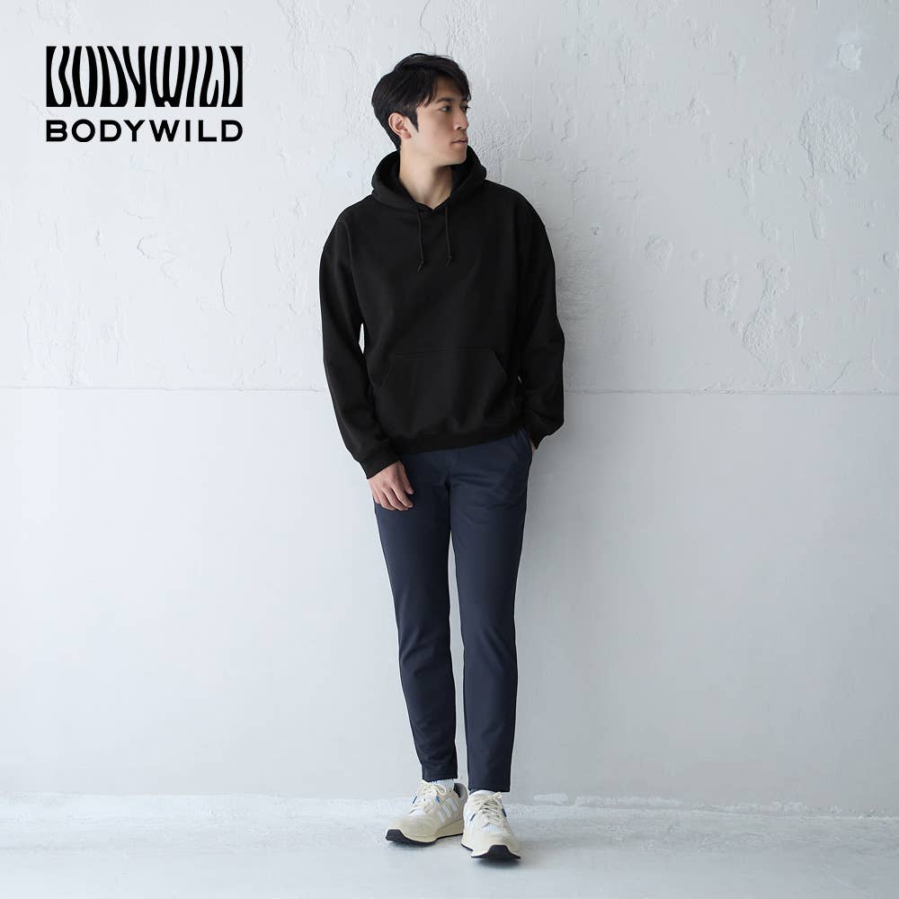 【裏起毛・テーパード】ナイロンストレッチパンツ【SALE】